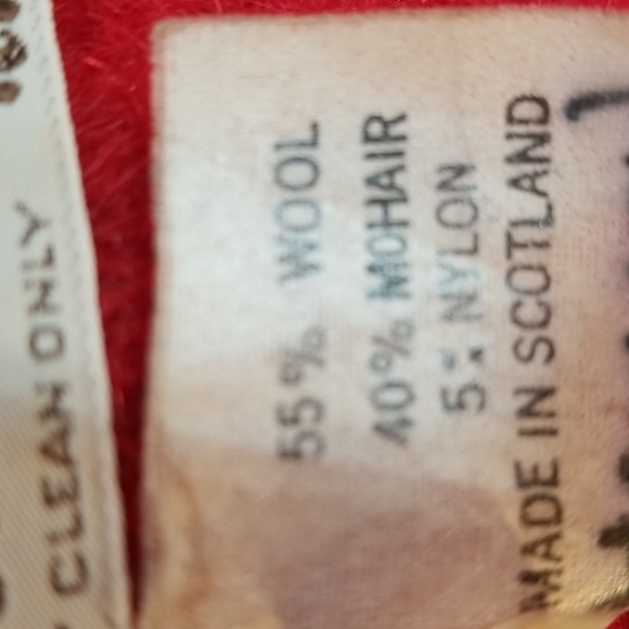 Vintage red Murray Brothers Scotland Wool Mohair double breasted jacket size  M - Picture 10 of 16